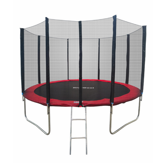 Cama Elastica Roja 14 Pies con Escalera